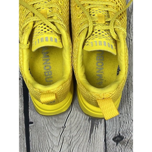 NOBULL Diamond Mesh Runner Shoes Lemon Drop Yellow Mens 7.5 Womens 9 Not Neon - Picture 6 of 13